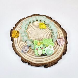 Whimsical Green Dragon Handmade Hair Tie